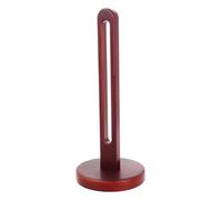 Amosfun Wooden Paper Towel Holder Kitchen Roll Stand Solid Wood Red Finish No-Drill Installation Compact Design for Bathroom and Kitchen Use