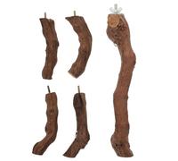 Amosfun Wooden Parrot Standing Stick Bird Activity Standing Rod Chewable Natural Vine Brown Perch Can Be Installed on The Cage for Parrot Bird