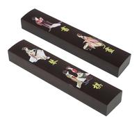 Amosfun Wooden Rectangular Paperweight for Chinese Calligraphy, 18cm Solid Wood Paper Weight for Calligraphy Practice, Vintage Style Paperweights Suitable for Writing and Painting