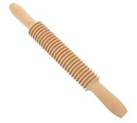 Amosfun Wooden Rolling Pin For Pasta And Dough Spaghetti And Noodle Cutter Lattice Roller For Pastry Home Kitchen Pizza And Bread 12.99X1.57X1.57In