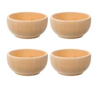 Amosfun Wooden Small Bowl Set 4Pcs Unfinished Natural Acacia Mini Crafting Bowls for DIY Painting and Home Decor