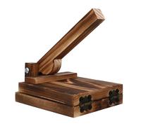 Amosfun Wooden Tortilla Press Maker Wooden Dough Presser Tool Large Roti Maker Dumpling Wrapper Mold for Homemade Tortilla, Roti,Taco,Dough Press Brown
