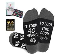 Amosking 40th Birthday Gifts for Men, Socks for 40 Year Old Man, 3D Pop Up Greeting Card, Poster Anniversary Card, Mens 40th Birthday Gifts
