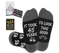 Amosking 45th Birthday Gifts for Men, Socks for 45 Year Old Man, 3D Pop Up Greeting Card, Poster Anniversary Card, Mens 45th Birthday Gifts