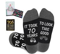 Amosking 70th Birthday Gifts for Men, Socks for 70 Year Old Man, 3D Pop Up Greeting Card, Poster Anniversary Card, Mens 70th Birthday Gifts