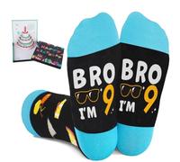 Amosking 9 Year Old Gifts for Boys, Socks for 9 Year Old Boys, 3D Pop Up Birthday Card, 9th Birthday Gifts