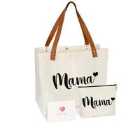 Amosking Mum Bag Tote New Mom Gifts, Mommy Bag for Hospital Shopping Beach Trip Pregnancy Must Be for Mother Baby Shower Gifts