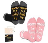 Amosking New Parents Gifts for Couples, Promoted To Mommy and Daddy Socks