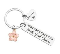 Amosking Sweet 16 Gifts for Girls, 16th Birthday Gifts for Girls Sister Daughter, Happy Birthday Keychain for 16 Year Old Classmate Friends Sweet Sixteen Party Decorations