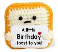 AMOturuxient Positive Crochet Animals, Handmade Mini Crochet Animal Emotional Support Gift, Cute Stuff Desk Home Office Decor, Thoughtful Gift for Women, Friends or everyday cheer (orange2)