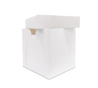 Amour Cake Box (10x10x10) - Premium Quality Sturdy Cardboard 10 Inch Tall Cake Box with Lid for Carrying Wedding & Celebrations Decorative Tall Cakes -Easy Assembly with Lock Mechanism - Pack of 5