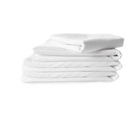 Amour Càlin 10 Cotton Single Bed Sheets White- Quality Perfect Flat Sheet for Home, Hospital, Hotel, Spa Massage Therapy & more- Machine Washable Soft Touch Moisture Absorbing Single Top Sheet