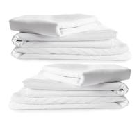 Amour Càlin 6 Cotton Single Bed Sheets White - Quality Perfect Single Flat Sheet for Home, Hospital, Hotel, Spa Massage Therapy & more- Machine Washable Soft Touch Moisture Absorbing Single Top Sheet
