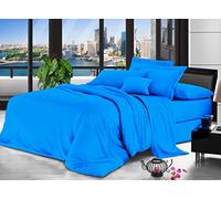 Amour Calin Bedding Flat Sheet Soft Easycare & Clean | Single Size Flat Bed Sheet | Percale Quality | Spa Blue | Long Lasting 100% microfiber Bedding