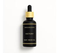 Amour Scents Aventas Hair + Beard Oil - Inspired Grooming Formula for Conditioning, Hydrating, Moisturising, Fresh & Healthy Soft Beard, 100% Alcohol & Vegan Free - Victory (30ml)