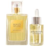Amour Scents - Le Vi Est Bella Inspired Perfume 50ml & Essential Oil 10ml Bundle Set - Extrait De Parfum & Essential Oil Aromatherapy for Women, Long-Lasting Luxurious Fragrance - Beauty of Life