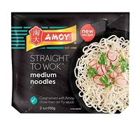 Amoy Straight to Wok Medium Noodles (2 per Pack - 300g) - Pack of 2