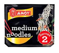 Amoy Straight to Wok Medium Noodles, 2 x 150g (Pack of 6)