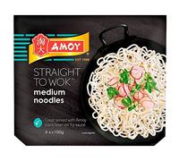 Amoy Straight to Wok Medium Noodles (4 per Pack - 600g) - Pack of 2