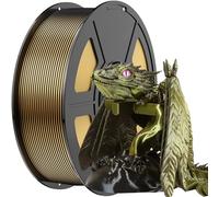 Amoybaby Black Gold Dual Colors Silk Pla Filament 1.75mm 1kg(2.2lbs), +/- 0.03mm,Tangle-Free & Moisture-Proof Packaging, High Speed 3D Printing Materials for Most FDM 3D Printers