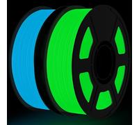 Amoybaby Glow Blue + Green Bundle 3D Printing PLA Filament,1kg per Spool,2kg(4.4lbs) in Total,+/- 0.03mm,3D Printing Materials for Most FDM 3D Printers