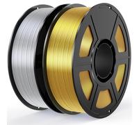 Amoybaby Gold + Silver Silk Pla Filament Bundle, 1.75mm, 1kg per Spool,2kg(4.4lbs) in Total,+/- 0.03mm,3D Printing Materials for Most FDM 3D Printers