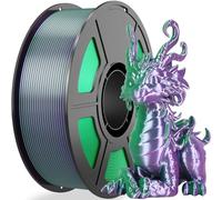 Amoybaby Purple Green Dual Colors Silk Pla Filament 1.75mm 1kg(2.2lbs), +/- 0.03mm,Tangle-Free & Moisture-Proof Packaging, High Speed 3D Printing Materials for Most FDM 3D Printers