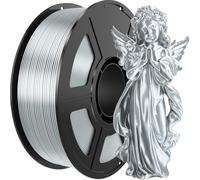 Amoybaby Silk Silver 3D Printing Filament, 1KG Silk PLA Filament 1.75mm, Dimensional Accuracy +/- 0.03mm, Fits for Most 3D Printers and 3D Pens