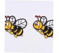 AMOYER 10 Pcs Cartoon Bee Patch Iron on Sew on Animal Fabric Appliques Clothing Stickers Handmade Patchwork Craft Accessories