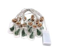AMOYER 1pc Christmas Tree Lights Cluster Lights Mini Christmas Glass Bottle Tree Light Waterproof Pendant for Christmas New Year