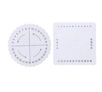 AMOYER 2pcs Round Square Kumihimo Beading Cord Disc/Disk Braiding Plate DIY Braided Rope Knot DIY Handmade Craft Jewelry Desgin Board