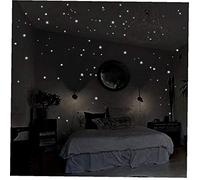 AMOYER 407pcs Glow Round Dot Dark Star Stickers Luminous Vinyl Wall Stickers Like Star Night Romantic Party Birthday