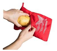 AMOYER Red Washable Cooker Bag Baked Potato Microwave Cooking Potato Quick Fast (cooks 4 Potatoes At Once)