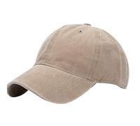 AMOYER Unisex Cotton Classic Baseball Cap Adjustable Metal Buckle Dad Hat Sports Golf Cap for Man Women Khaki
