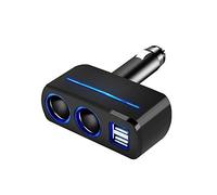 AMOYER Universal 2 Ways Car Auto Cigarette Lighter Dual Usb Charger Socket Power Adapter 2.1a / 1.0a 80w Splitter Charger 12v
