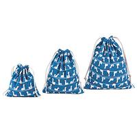 Amoyie 3 pcs Drawstring Storage Bag Set for Kid Stuff, Travel Home Accessories (3 Different Size), Duck