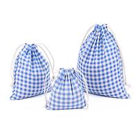 Amoyie 3 pcs Drawstring Storage Bags Set for Kid Stuff Travel Home Accessorie