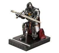 Amoysanli Medieval Armored Warrior Wearing Outerwear, Mobile Phone Stand Knight Pen Holder Desk Organizers, Resin Bookends Paperweight with a Letter Opener for Desk (Iron)