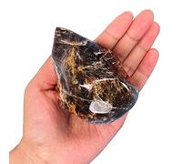 AMOYSTONE Black Moonstone Flame Shaped Towers Large Healing Crystal Stone Home Decor 0.6-1.0LBS
