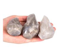 AMOYSTONE Blue Pink Quartz Flame Stone Tower Large Healing Crystal Quartz Home Decoration 1 lb