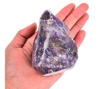 AMOYSTONE Purple Lepidolite Crystals Tower Flame Shaped Stone Energy Meditation Healing Crystal Home Decor 0.6-1.0LB