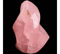 AMOYSTONE Rose Quartz Healing Crystal Large Flame Shaped Tower Standing Rose Quartz Protection Crystals for Witchcraft 1.5-2.2LB