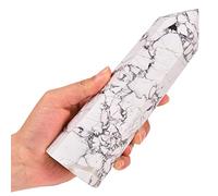 AMOYSTONE White Howlite Stone Tower Large Healing Crystal Obelisk Wand Crystal Decor Spiritual Gifts 1.1-1.7 LBS