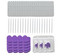 AMOYUN 20 Set Portable Disposable Manicure Kit, Mini Double-Sided 180/240 Grit Nail File, Nail Buffer, Crystal Stick 3-Piece Mini Press on Nail Art Tool for Salon Home