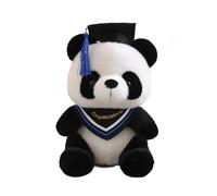 Amp Draw Meter Graduation Memorial Toy Doctor Scarf Panda Doll Scarf Panda Toy Graduation Decoration For Season Emotion Dolls (Blue, A)
