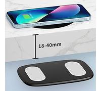 AMPACO Invisible Wireless Charger, 18-40mm Under Table QI Charger 10W Wireless Charging for All Qi Standard Devices for Thickness Bar/Coffee Table/Desk Wait