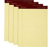 Ampad Esselte Corporation Perforated Pads,Legal,50 Sheets,8 1/2" x 11 3/4",4/Pack,Canary