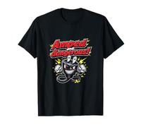Amped and Dangerous Electrician Humor Plug Graphic T-Shirt