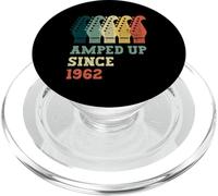 Amped Up Since 1962 Retro Birthday Guitar Music Birth Year PopSockets PopGrip for MagSafe