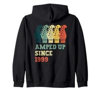 Amped Up Since 1999 Retro Guitar Birthday Music Birth Year Zip Hoodie